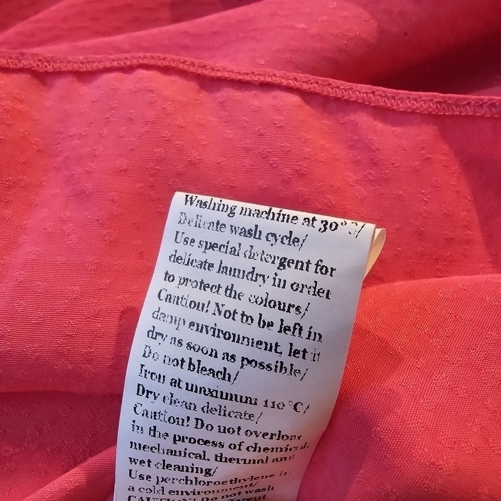 Nissa Pink Over-sized Tunic Blouse with Flutter, Viscose Fabric, Size Medium - Picture 10 of 12